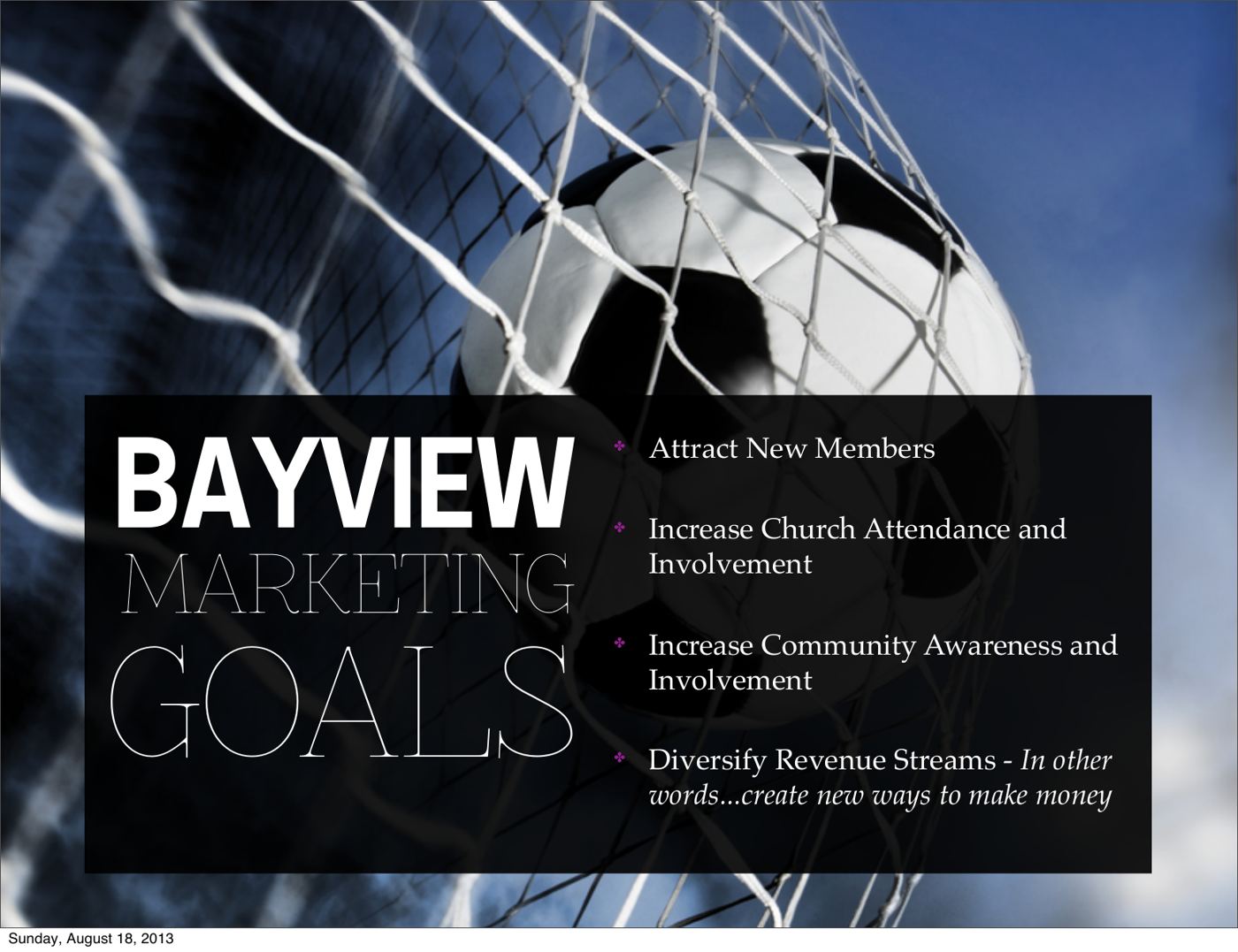 Bayview marketing goals slide